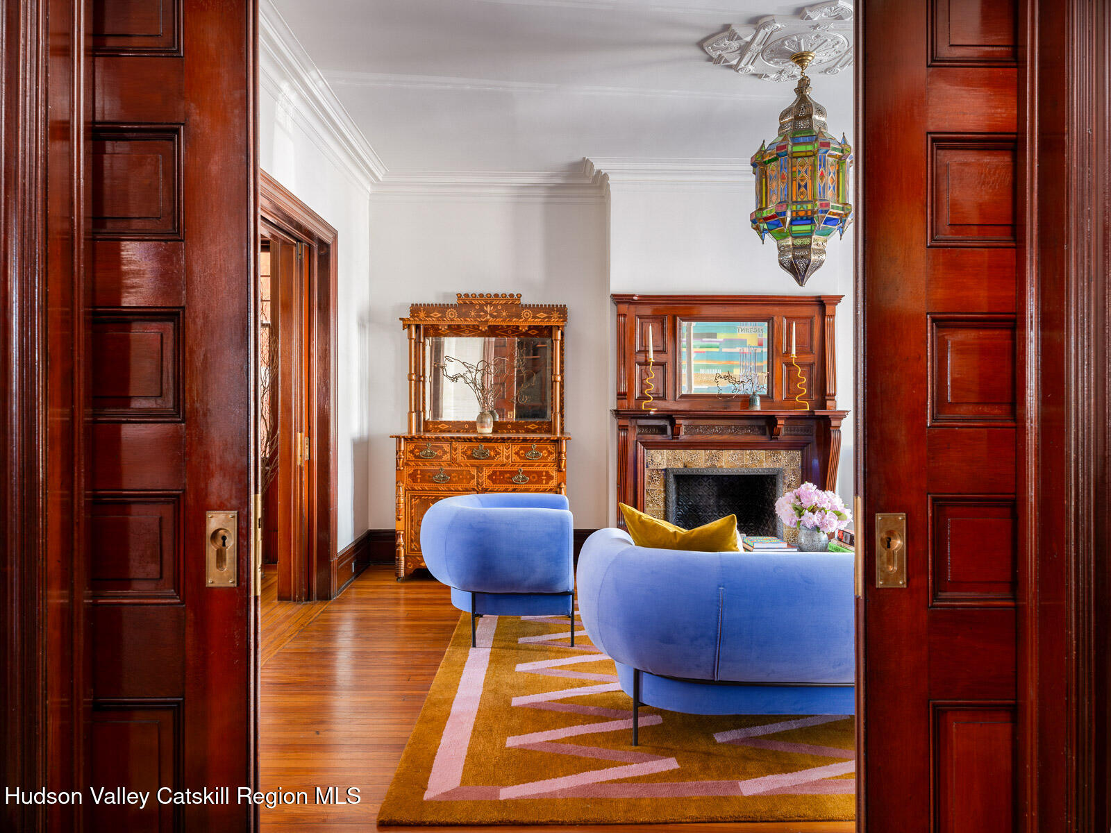 164 Grand Street Newburgh, NY 12550 - Photo 9 of 59 a view of living room with furniture and a fireplace