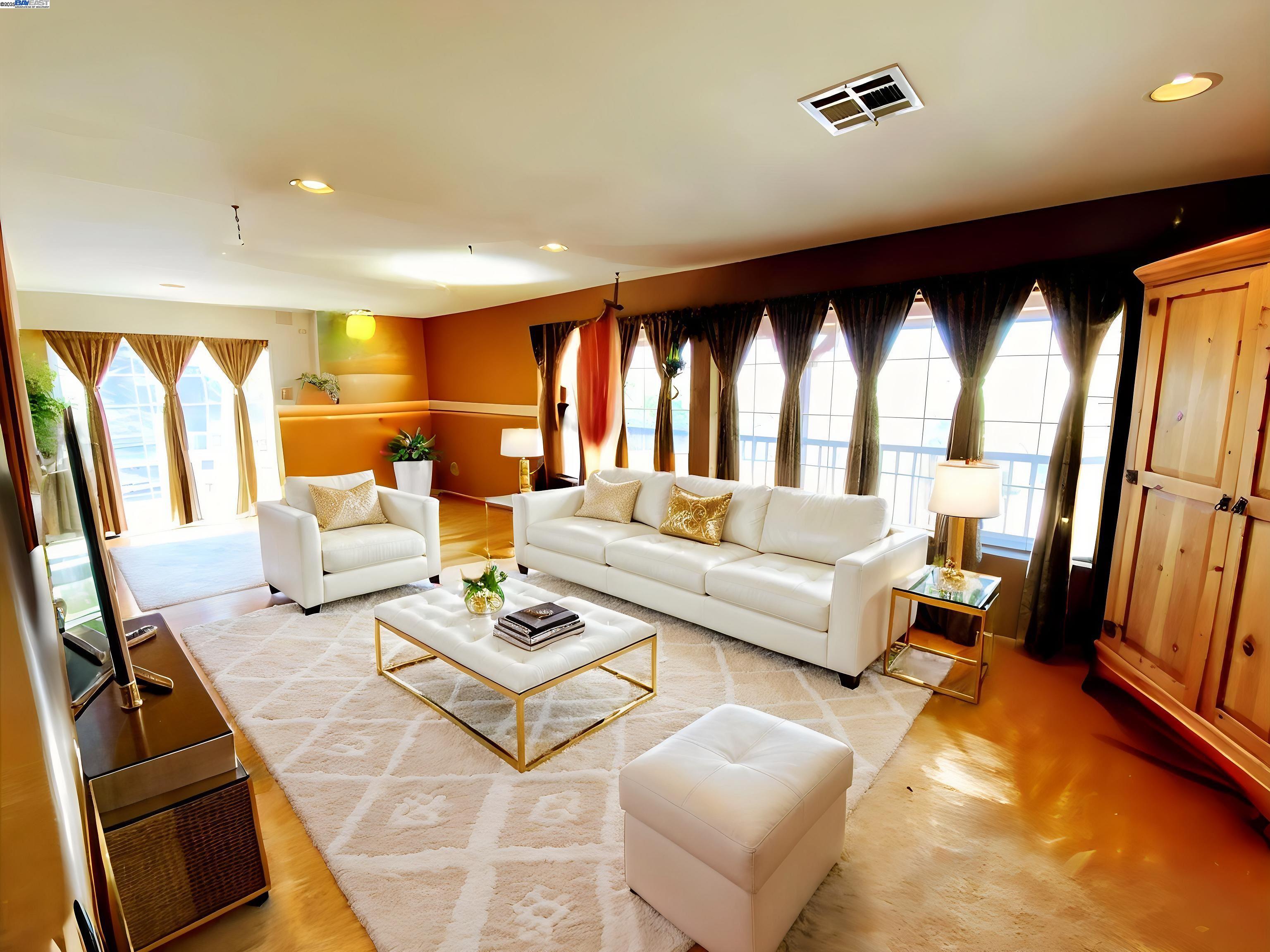 31733 Lake Meadow Road Acton, CA 93510 - Photo 14 of 24 a living room with furniture and a floor to ceiling window