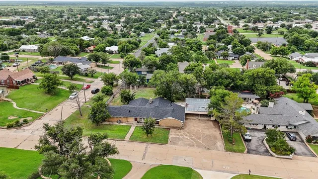 an aerial view of multiple house