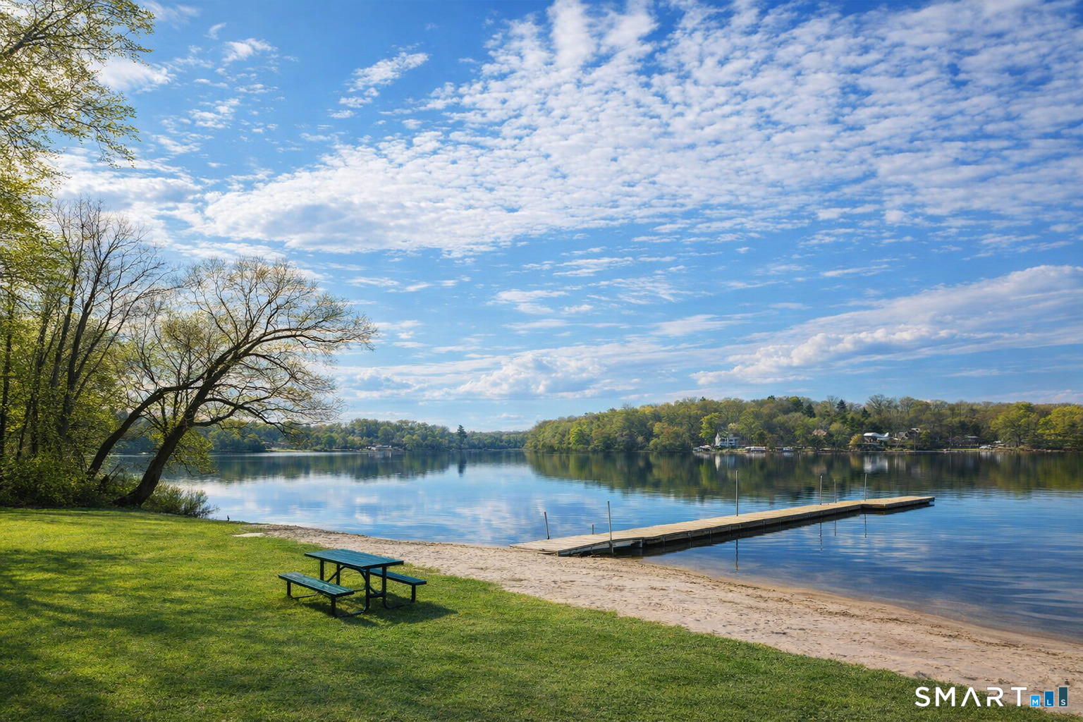 14 Bantam Road New Fairfield, CT 06812 - Photo 40 of 42 a view of a lake with a yard