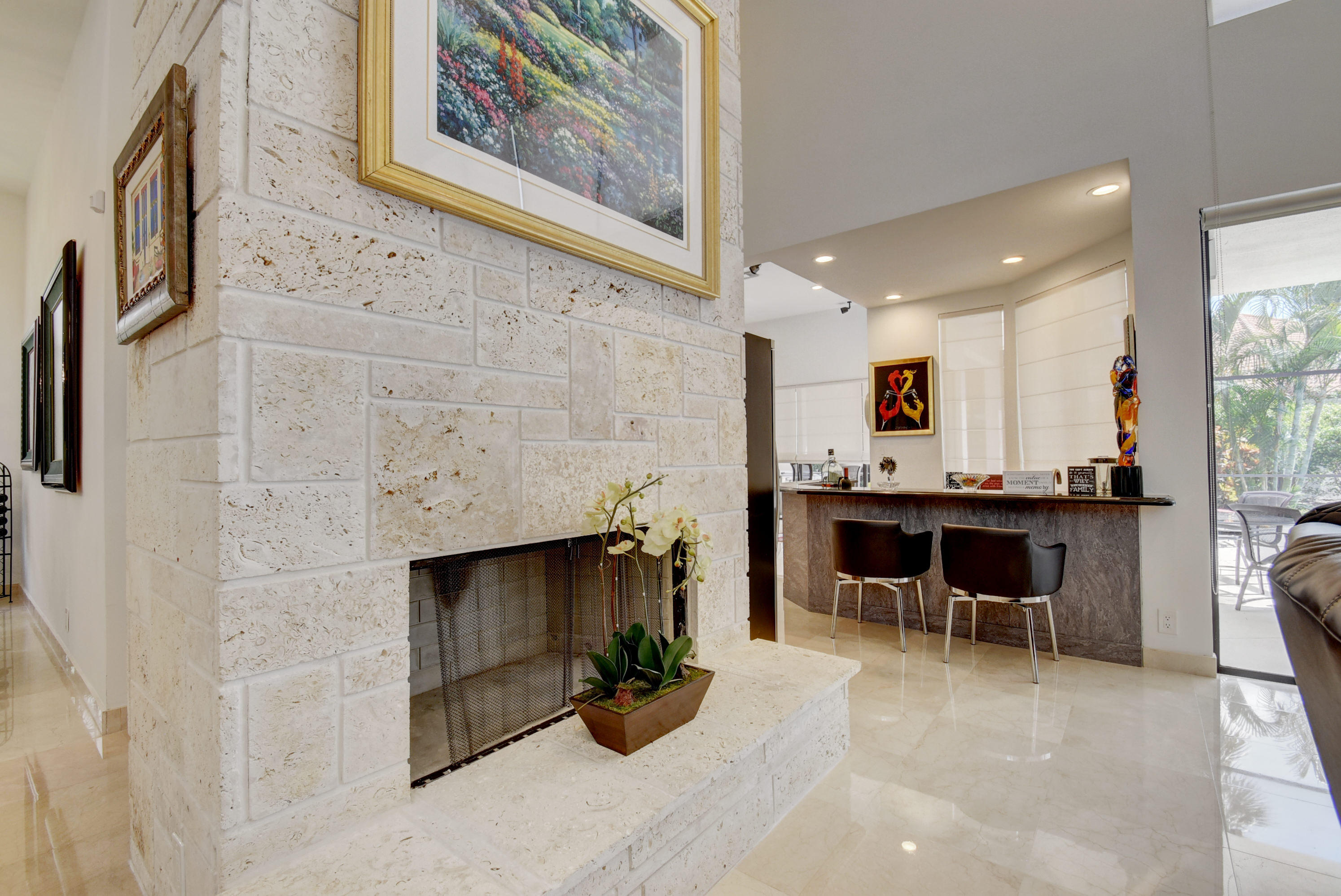 5672 Northwest 23rd Way Boca Raton, FL 33496 - Photo 8 of 27 Living Room Fireplace
