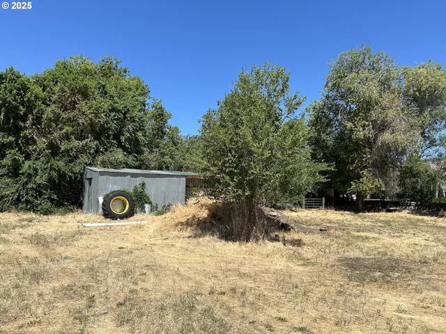 a view of a backyard