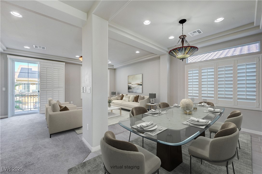 5697 Graystone Ridge Avenue Las Vegas, NV 89141 - Photo 5 of 60 Main level living/dining area, virtually staged