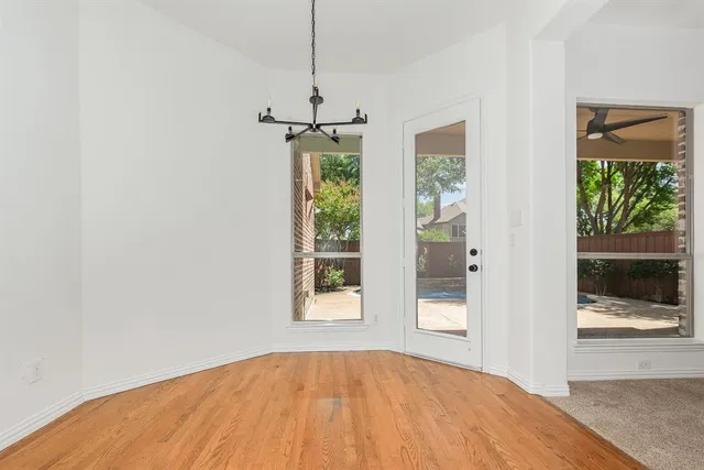 a view of empty room with front door
