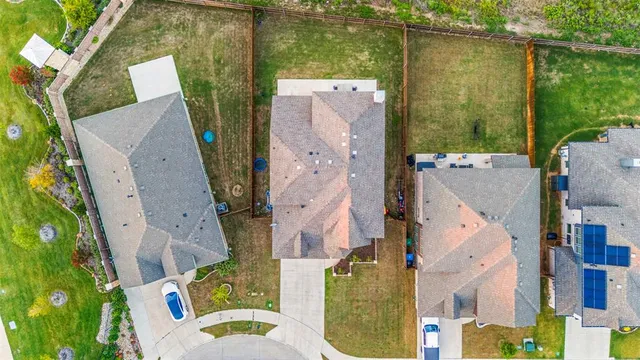 aerial view of residential house with outdoor space