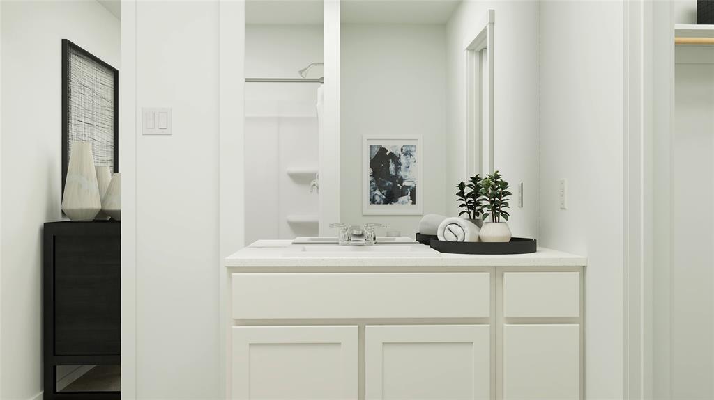 1284 Balsam Road Wilmer, TX 75172 - Photo 11 of 24 Full bath featuring vanity and a shower with shower curtain