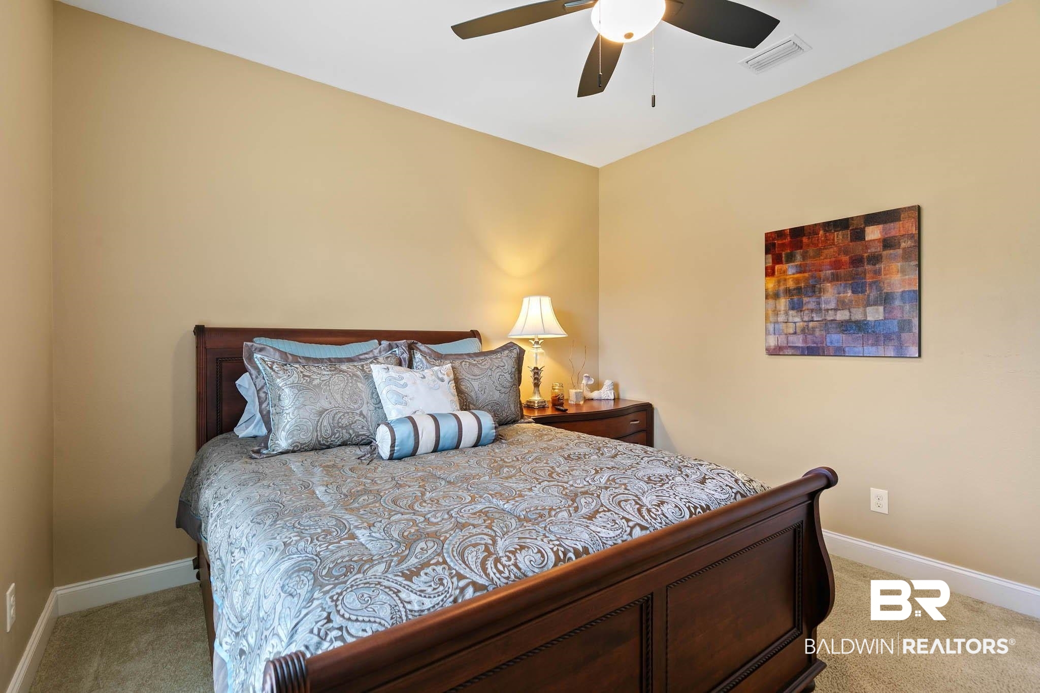 19740 Bunker Loop Fairhope, AL 36532 - Photo 25 of 33 Bedroom featuring light colored carpet and a ceiling fan