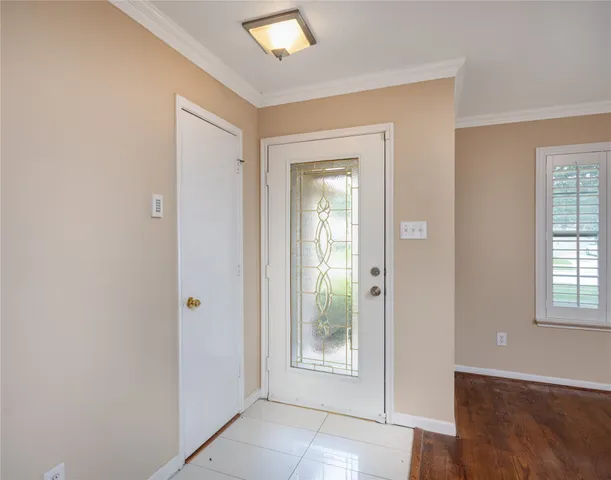 a view of an front door