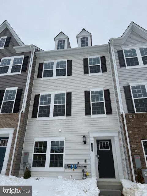 a front view of a building