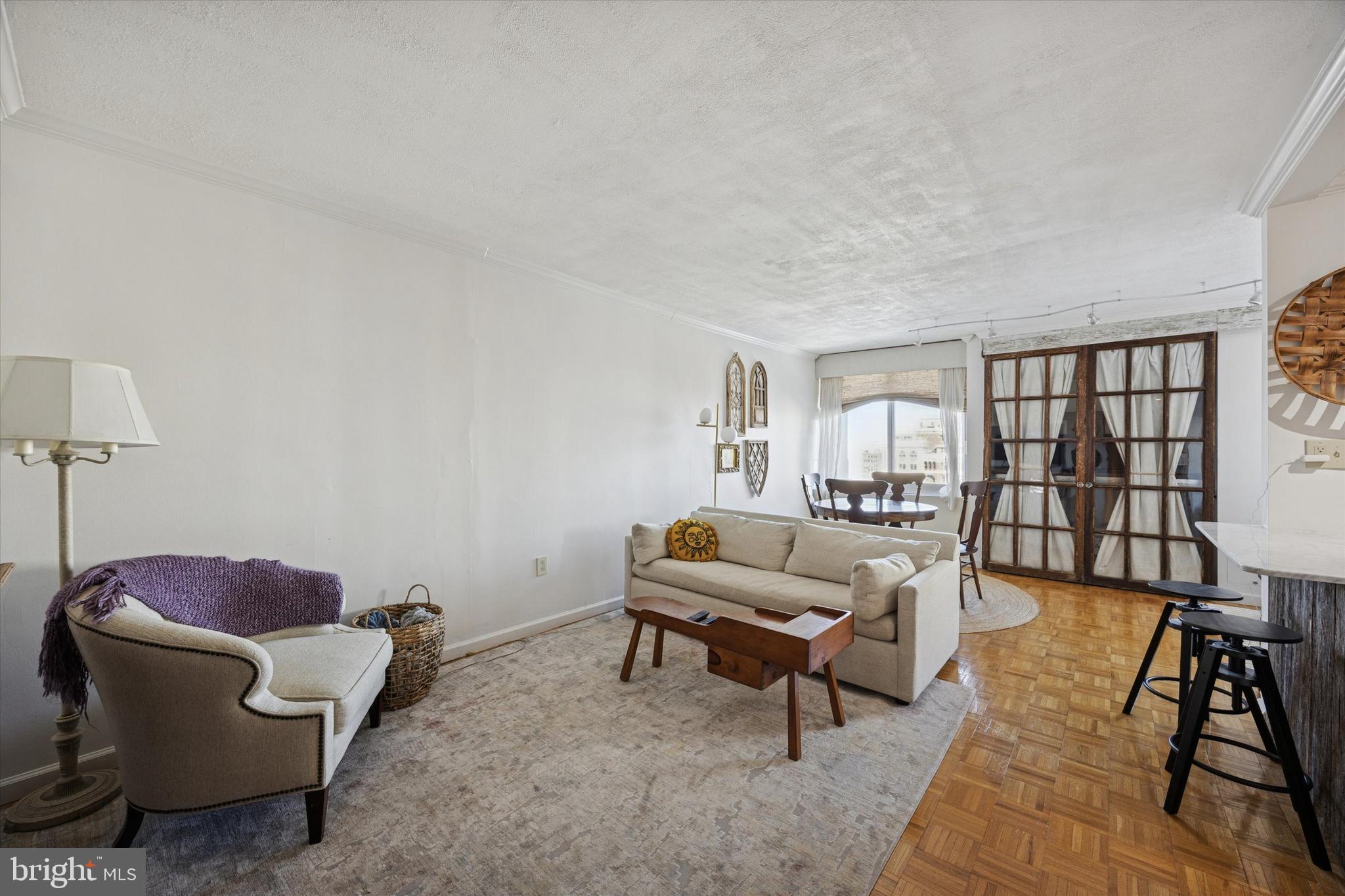 604 South Washington Square, Unit 1806 Philadelphia, PA 19106 - Photo 10 of 23 a living room with furniture and a rug