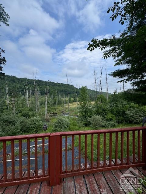 597 Vosenkill Road Catskill, NY 12414 - Photo 6 of 17 a view of a balcony with wooden floor and fence