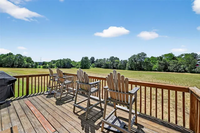 a view of a back yard from a room