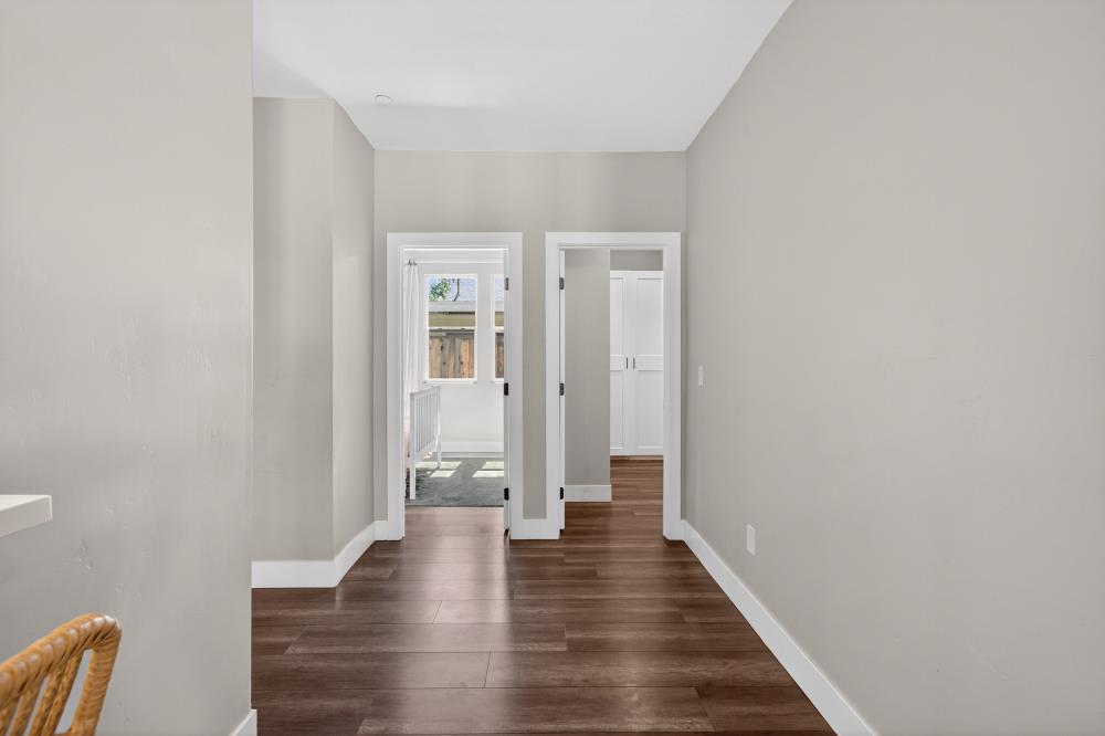 867 J Street Lincoln, CA 95648 - Photo 26 of 53 a view of a hallway with wooden floor and closet