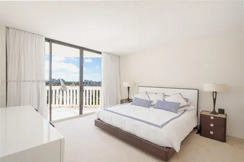 a spacious bedroom with a bed and a large window