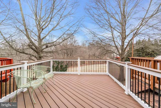 a view of deck with wooden floor and fence