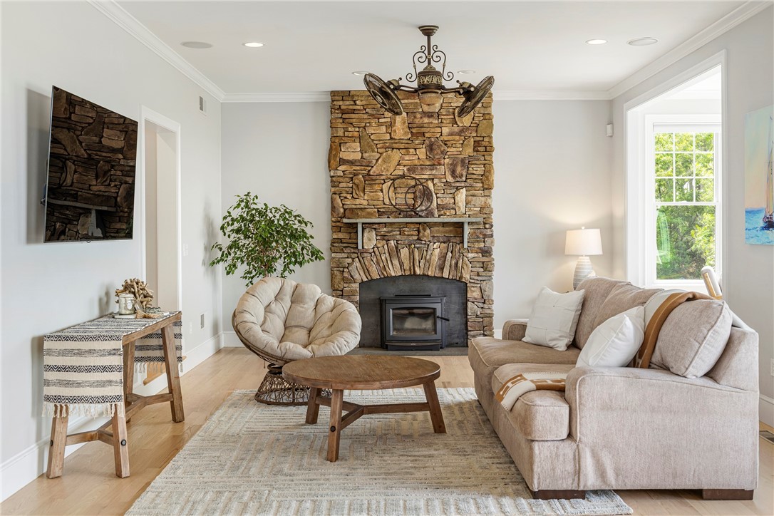 3333 Main Road Tiverton, RI 02878 - Photo 11 of 50 Stone fireplace