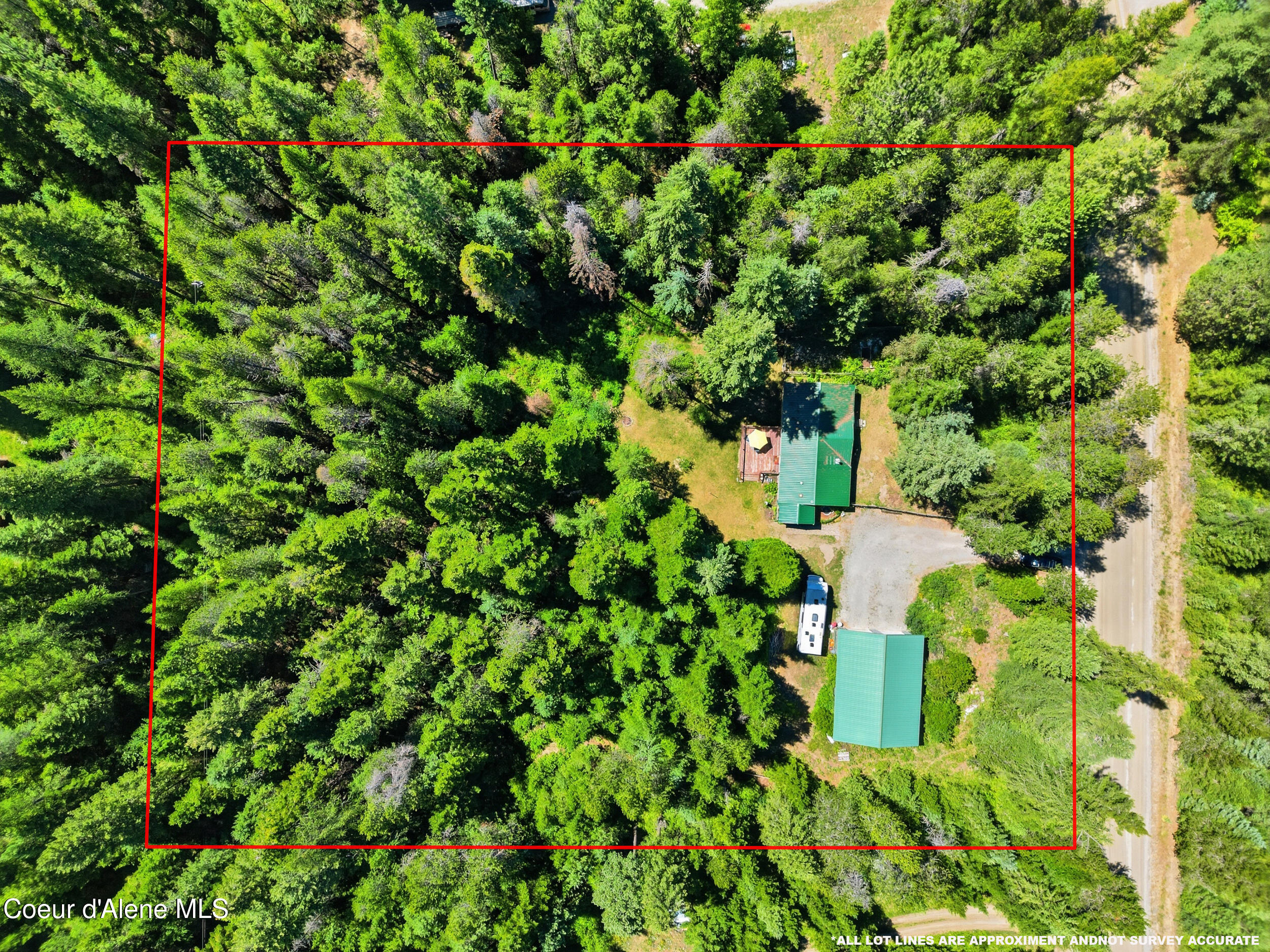 428 South Rena Road Oldtown, ID 83822 - Photo 43 of 53 Aerial with Estimated Property Lines