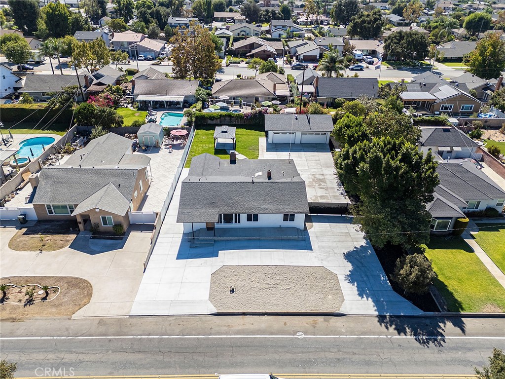 732 East Foothill Boulevard Glendora, CA 91741 - Photo 52 of 61 an aerial view of a house with garden space and street view