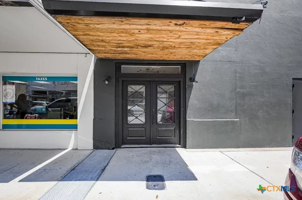 a view of outdoor space deck and kitchen