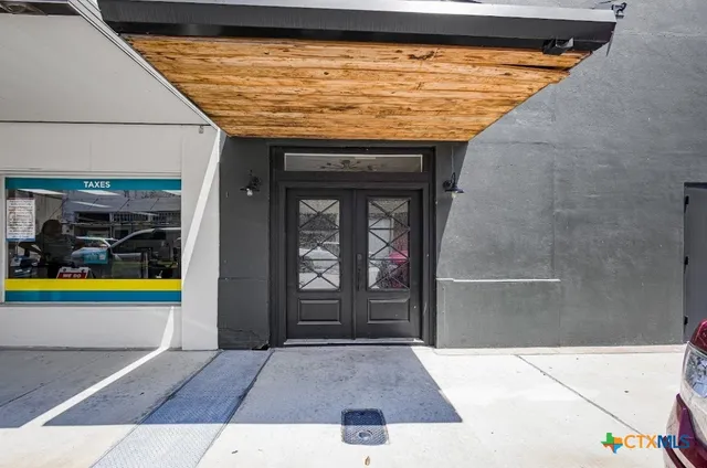 a view of outdoor space deck and kitchen