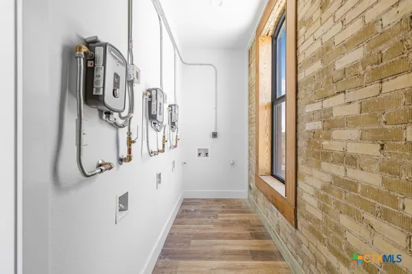 a view of balcony with seating space