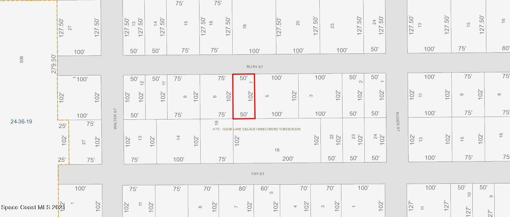 1743 Ruth Street Cocoa, FL 32926 - Photo 2 of 3 plat map