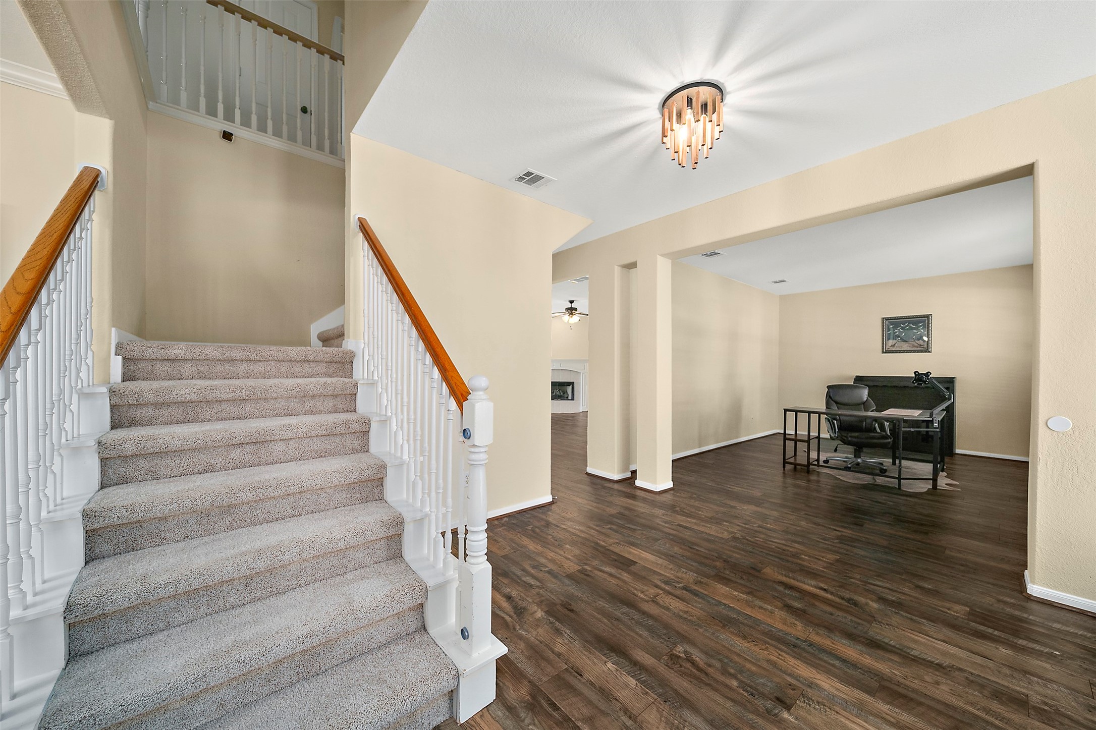 2627 Brazos Ridge Drive Sugar Land, TX 77479 - Photo 7 of 35 a view of entryway and workspace with wooden floor