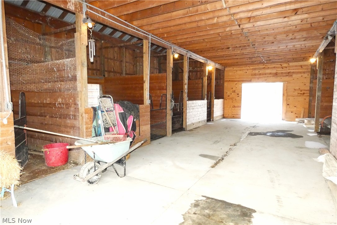 18919 Ravenna Road Chagrin Falls, OH 44023 - Photo 35 of 48 Interior of the barn viewed from the main entrance