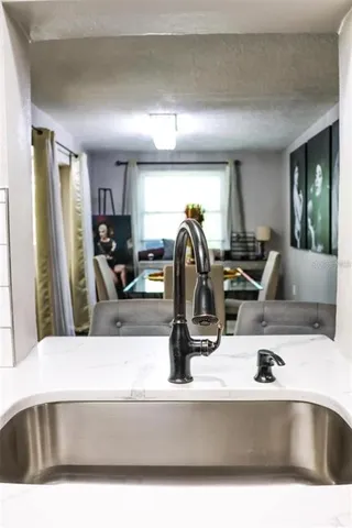 a close view of sink