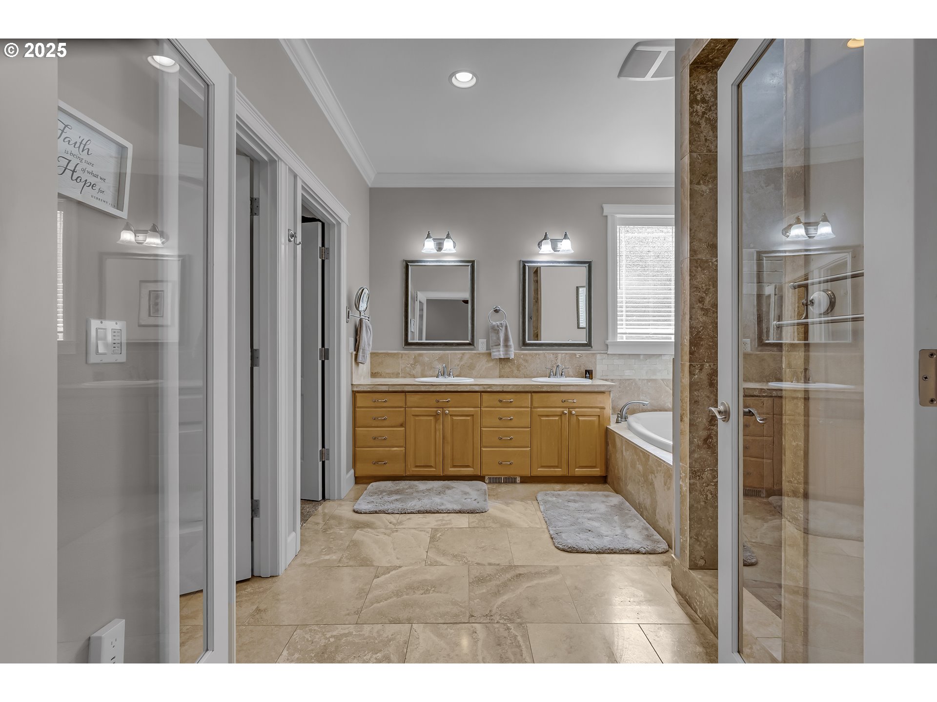 6336 Nicklaus Loop North Keizer, OR 97303 - Photo 22 of 45 a bathroom with a sink a mirror and a shower