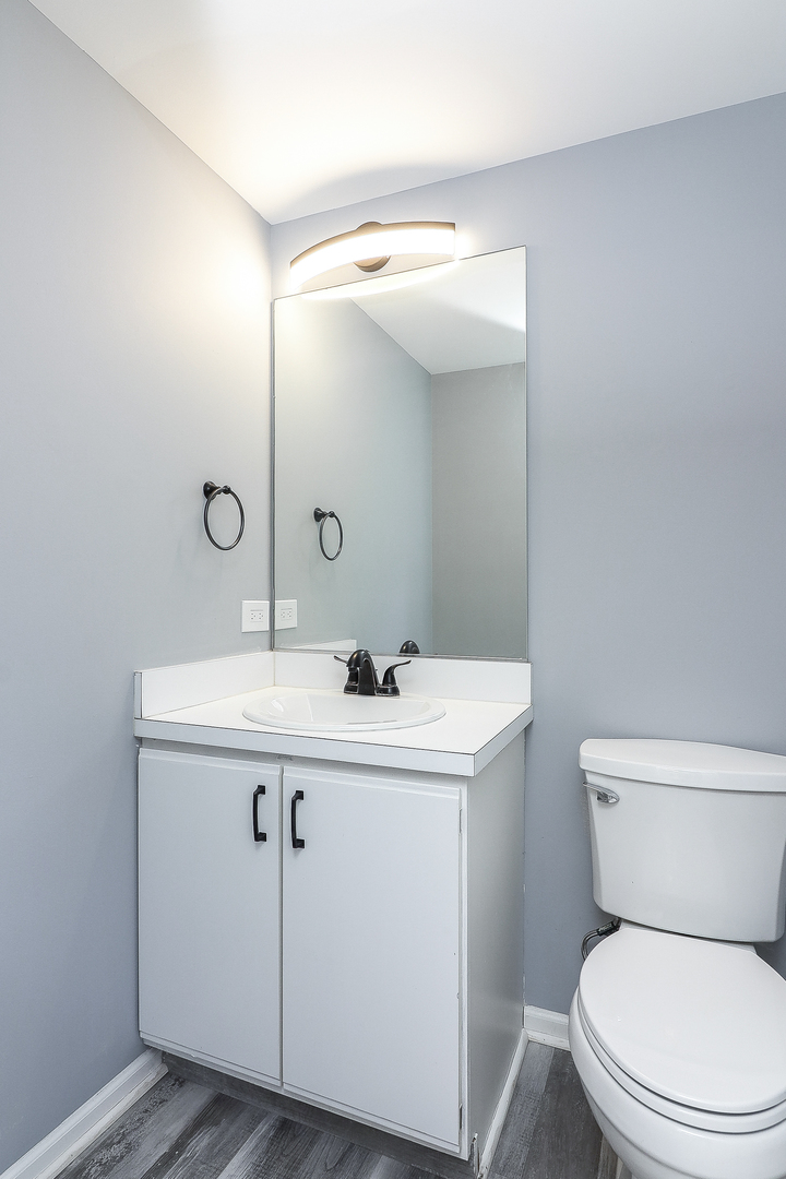 1288 Lakeshore Drive Carol Stream, IL 60188 - Photo 12 of 25 a bathroom with a sink a toilet and mirror