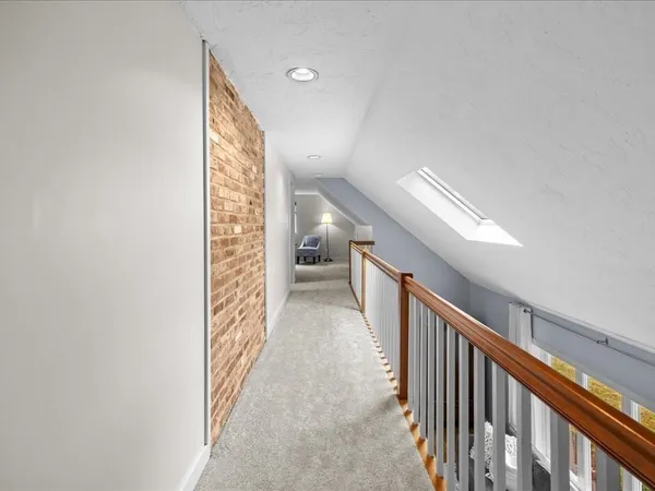 a bedroom with a bed and closet