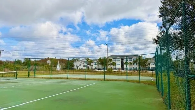 a view of a basketball court