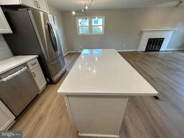 a view of a kitchen from a windows