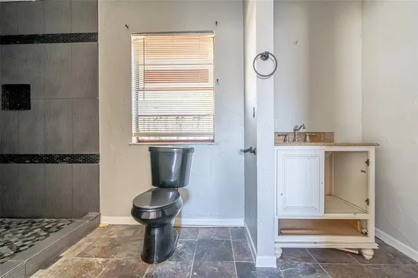 a view of small space with racks on the wall