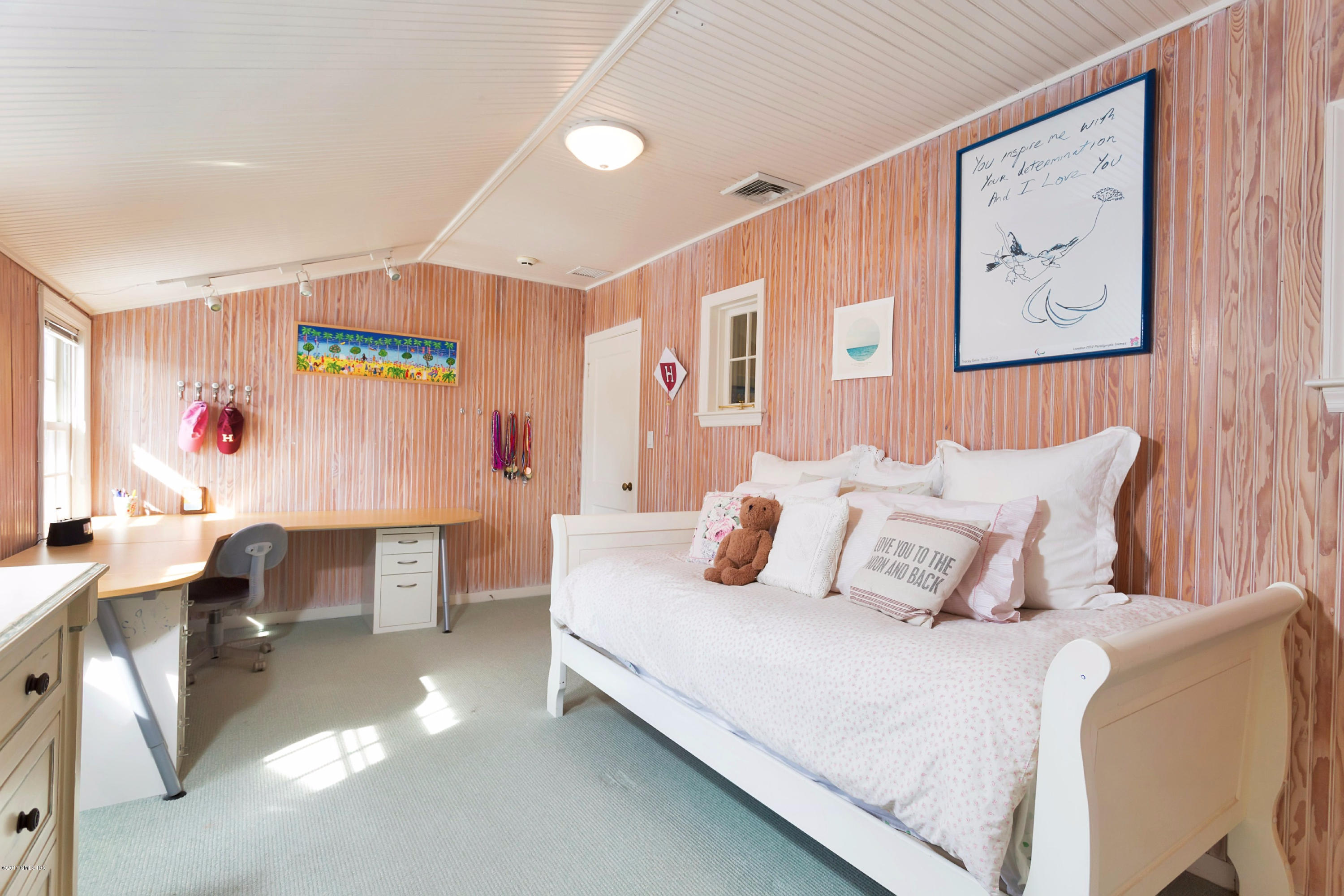 49 Gilliam Lane Riverside, CT 06878 - Photo 20 of 38 a bedroom with a large bed and a desk