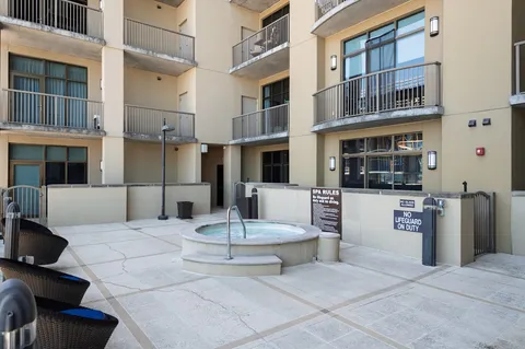 a view of dinning table and chairs in the patio