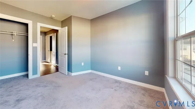 an empty room with a window