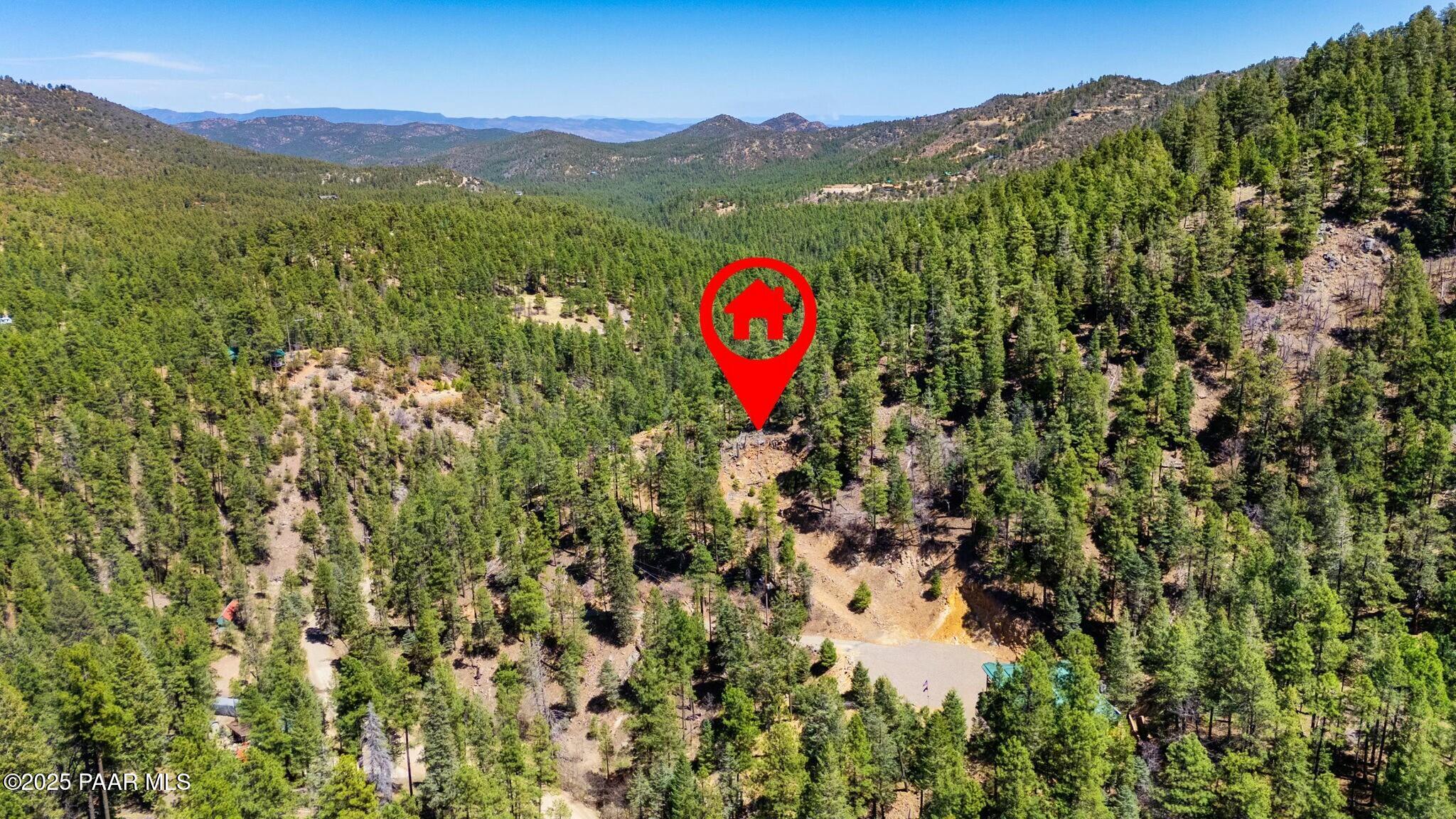 3725 East Walker Road Prescott, AZ 86303 - Photo 15 of 20 a view of a lush green hillside and a houses