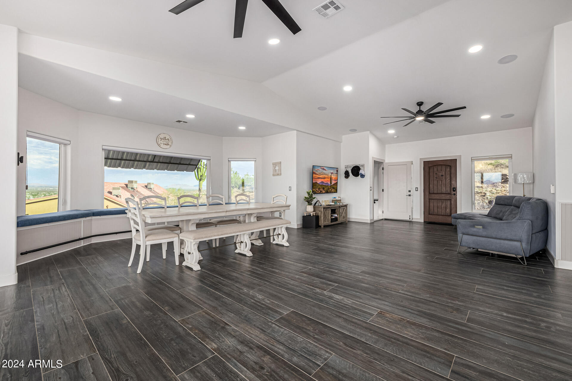 1829 West Cloud Road Phoenix, AZ 85086 - Photo 17 of 137 a view of a work space with furniture and wooden floor