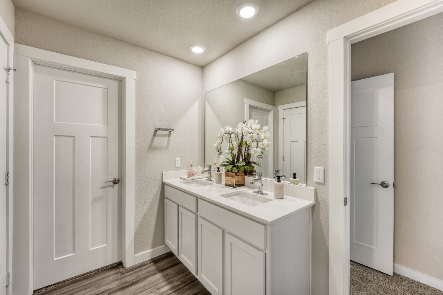 200 Coda Crossing Georgetown, TX 78633 - Photo 18 of 29 a bathroom with a sink mirror and a vanity