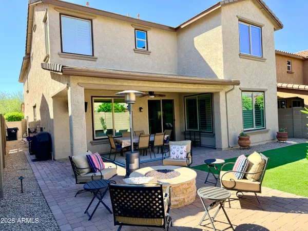 a view of a house with a patio