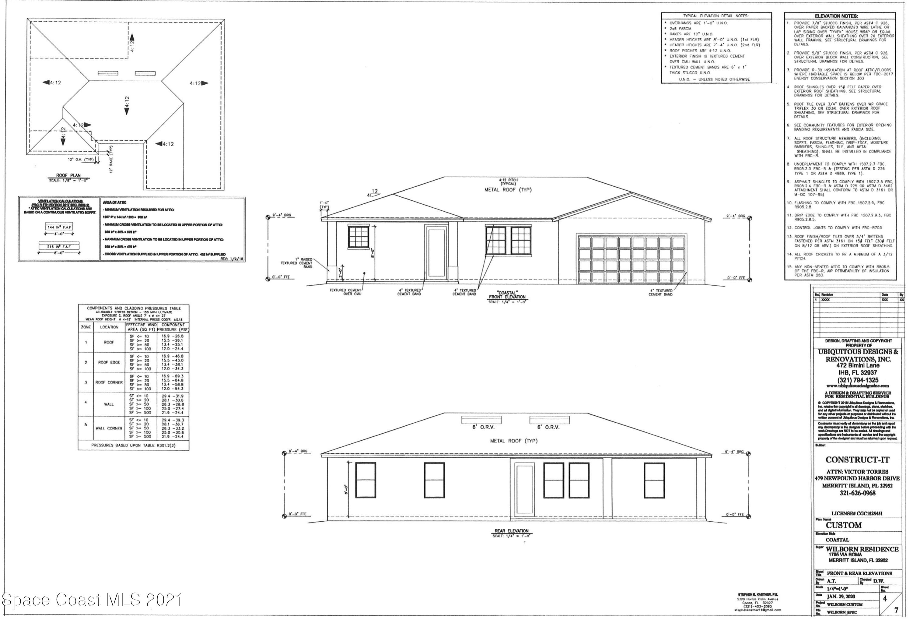 1795 Via Roma Merritt Island, FL 32952 - Photo 2 of 7 VIa Roma Front Elevation