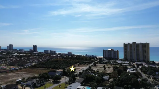 a view of a city with tall buildings