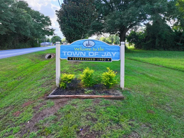 a view of a sign in the garden