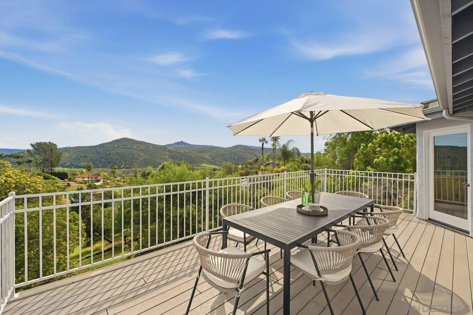 3132 Don Rolando Escondido, CA 92025 - Photo 33 of 56 a view of a balcony with table and chairs