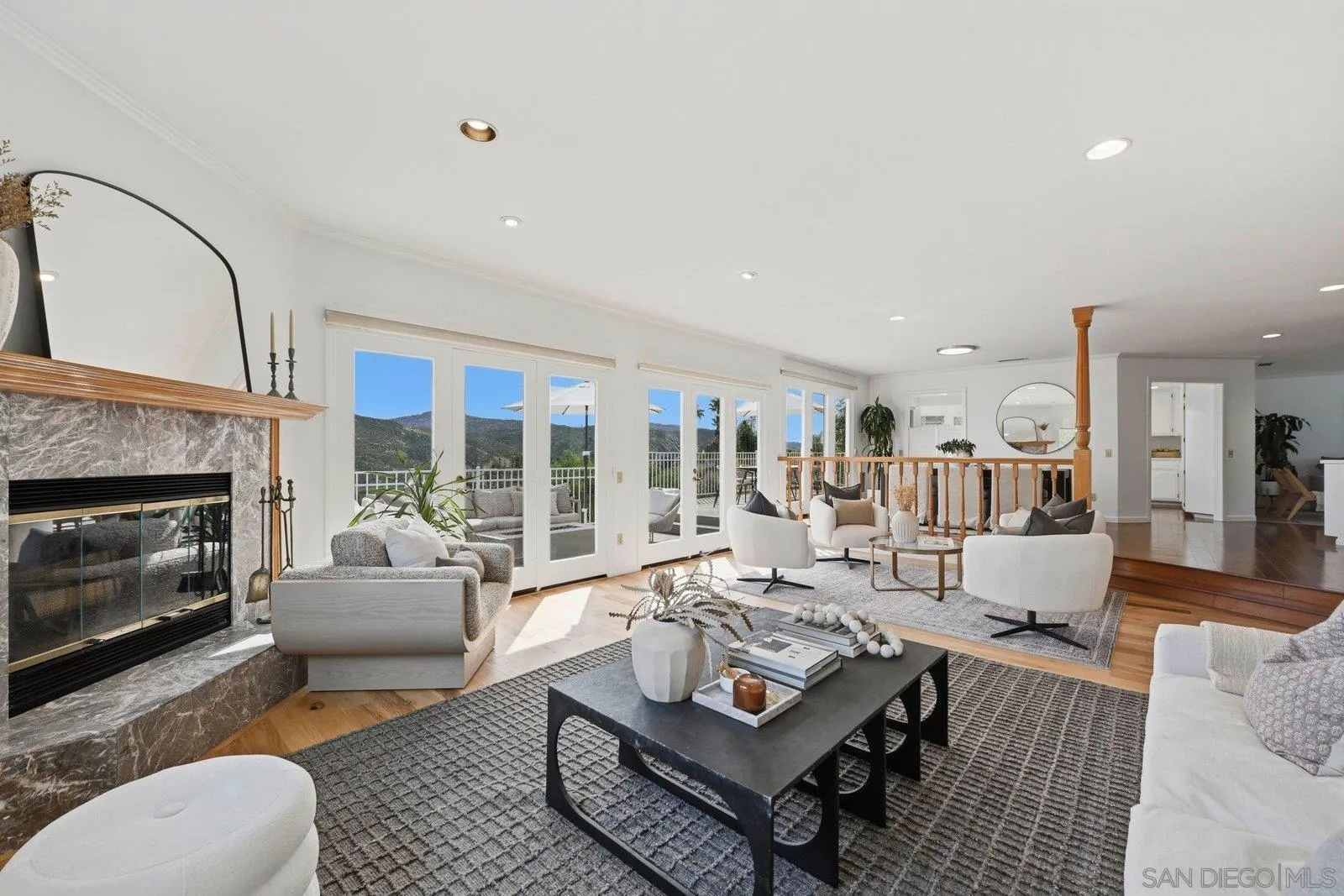 3132 Don Rolando Escondido, CA 92025 - Photo 5 of 56 a living room with furniture and a fireplace