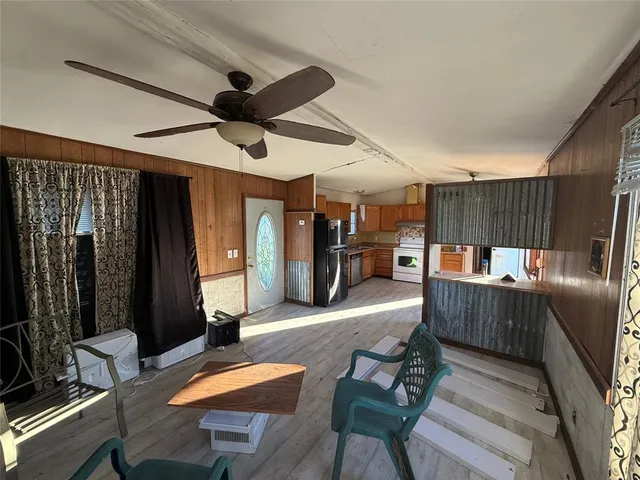 a room with furniture