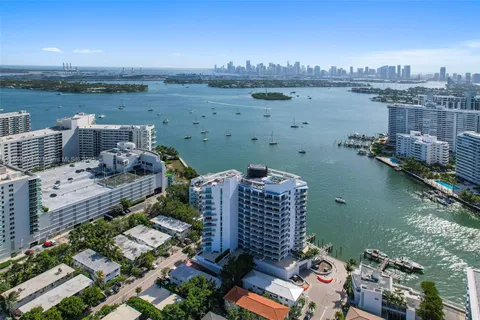 a view of a city with tall buildings