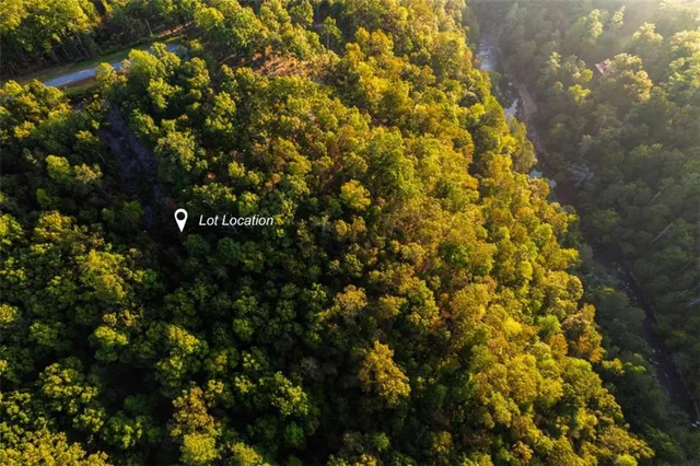 a view of mountain with sunset
